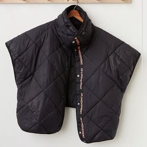 Free People Black Quilted Women's Vest  Poncho